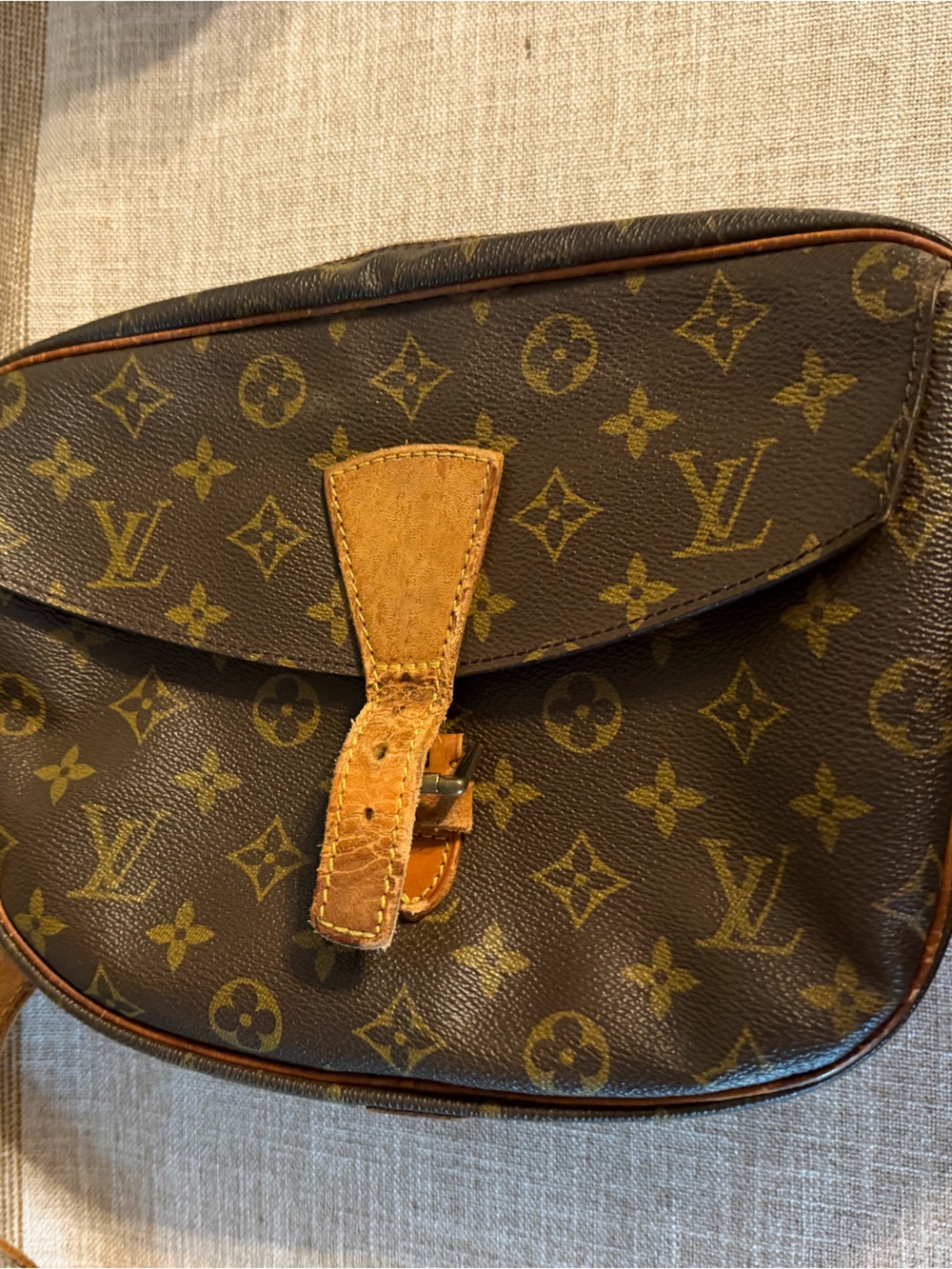 Louis Vuitton Monogram Messenger Bag in Brown with Tan Trim